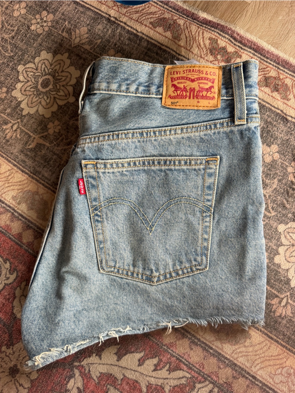 Levi's Light Wash Denim Throw with Classic Jean Patch